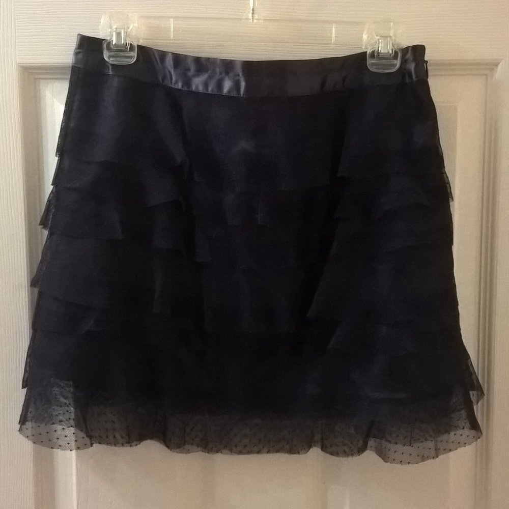 nusy Navy Blue Layered Lace Skirt Size Small